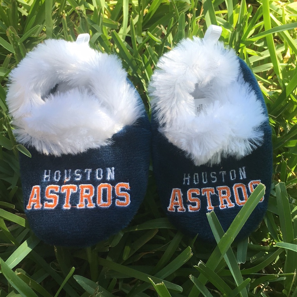 NWOT Houston Astros Baby Booties